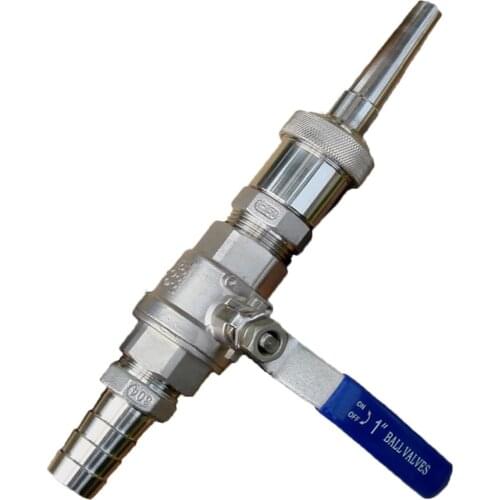 Stainless steel water gun sprinkler with switch for large flow and high pressure irrigation