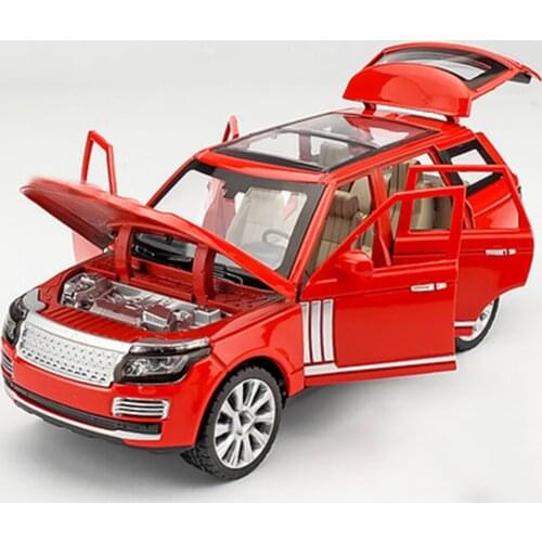 1:24 Simulation alloy off-road car model decoration collection hand-made pull back car six door open toy car model