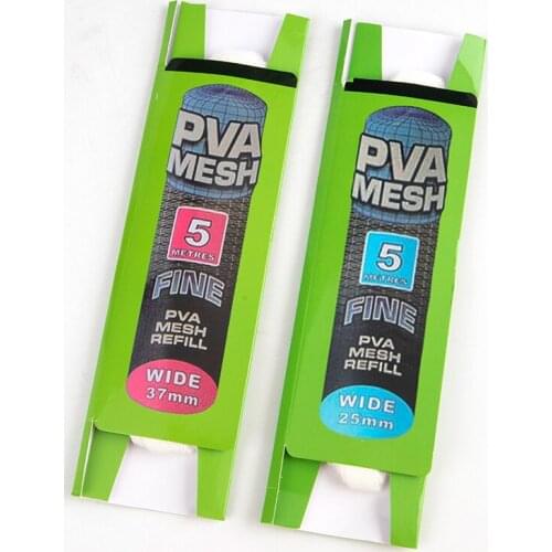 1PC PVA Mesh 5M 25mm 37mm Carp Fishing Feeder Trap Bait Bag Nets Soluble In Water To The Nest Fishing Accessories Tools