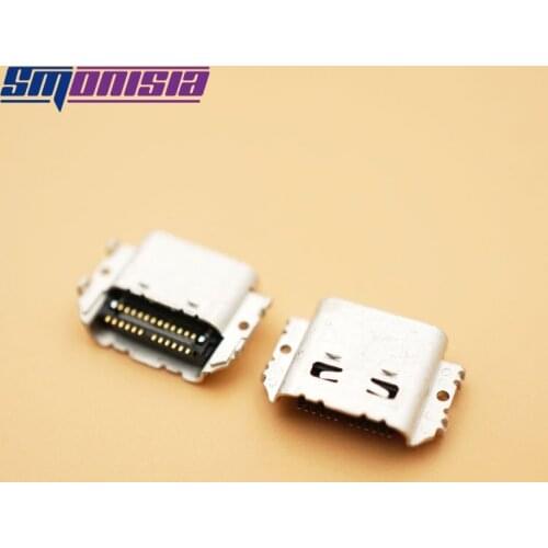 Smonisia 100pcs USB Type C Socket Plug Connector Receptacle for MOTO XT1650 Usb Charging