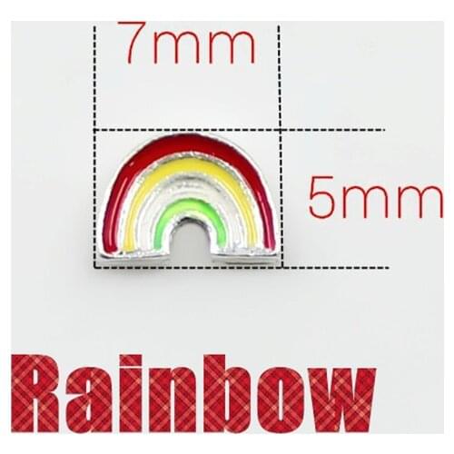 20Pcs/lot Rainbow Floating Charms Hand-made DIY for Glass Lockets