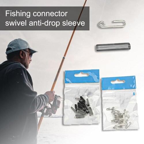 20Pcs Swivel Shrink Tube Professional Anti-winding Metal Portable Fast Fishing Wire Shrink Wrap for Fishing Lover