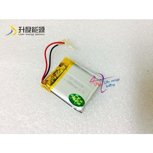 3.7V 502530 300mah lithium polymer battery MP3 MP4 MP5 battery