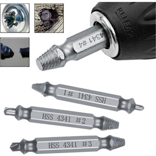 6pcs Easily Take Out Broken Screw Drill Bit Damaged Screw Extractor Tool Bolt Remover Stripped Screws Extractor Demolition Tools