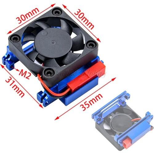 Aluminum Heat Sink Heatsink Mount with High Velocity Cooling Fan for Traxxas Slash 4X4 2WD Velineon ESC VXL-3S VXL 3S RC Car