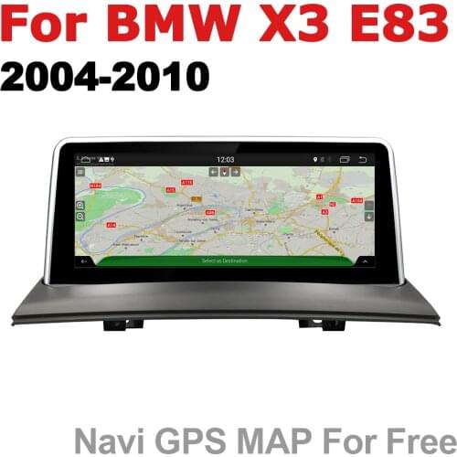 Car Radio 2 din GPS Android Navigation For BMW X3 E83 2004~2010 Idrive AUX Stereo multimedia touch screen original style