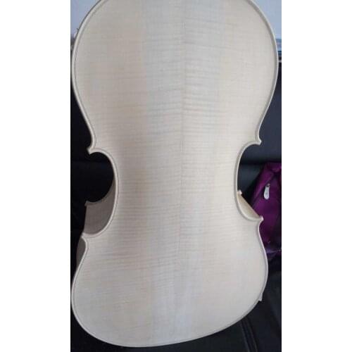 White Cello 4/4 size unvarnished cello with ebony fingerboard