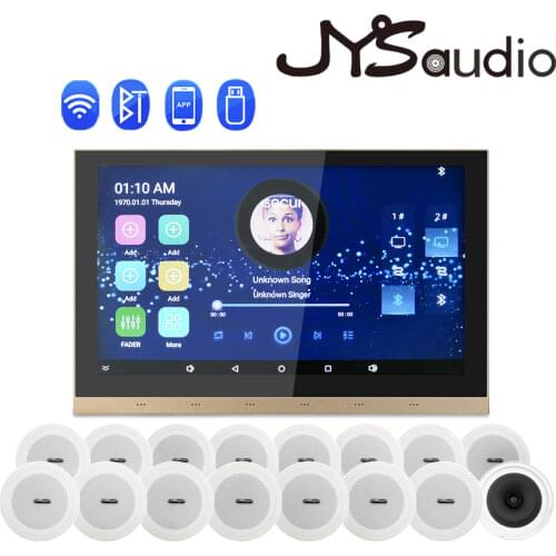 Home Audio System Wall Sound Amplifier Bluetooth WiFi Android Stereo 10 Inch Big Power Amp HiFi PA Ceiling Speaker Music Player