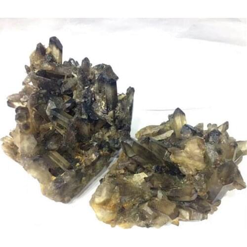 Smoky Quartz Cluster Crystals Healing Stones For Home Decoration