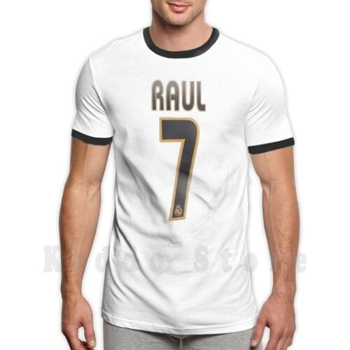 Raul Gonzalez T Shirt Men Cotton Cotton S-6xl Raul Gonzalez Zinedine Zidane Espana Seleccion La Roja Spain Liga Football