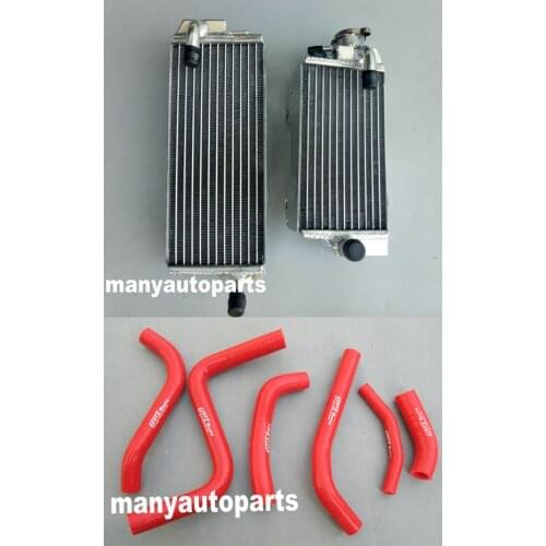 GPI Aluminum Radiator &red hose for Suzuki RMZ250 RMZ 250 2013-2015 2014 13 14 15