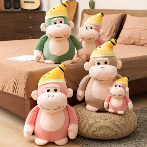 Nice Hot 1pc 30/45/60CM Cute Creative Banana Monkey Plush Toys Stuffed Animal Down Cotton Boys Soft Baby Doll Kids Gift Presents