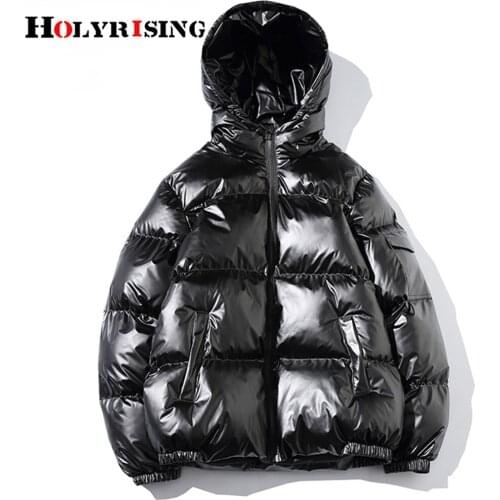 5XL Mens thickened shiny hooded cotton coat Men Winter Warm Coat Thick Hooded Casual Parkas Male Fashion Cotton Padded jacket