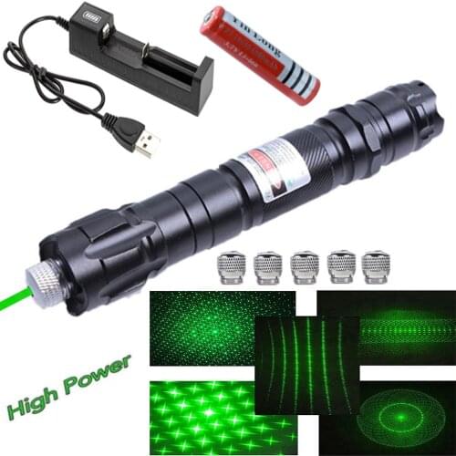Laser Pen 8000m 5mW Green Lasers Sight Military Adjustable Focus Lazer Pen with Battery and Charger