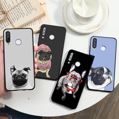 Cute Funny French Bulldog Phone Case For Huawei honor Mate P 9 10 20 30 40 Pro 10i 7 8 a x Lite nova 5t