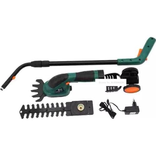 Multi-function Rechargeable Grass Cutting / Pruning Machine Electric Lawn Mower Hedge Trimmer ET1502 1000 / MIN 7.2V 3-5 Hours