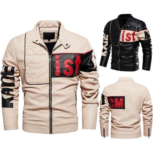 2021 Autumn New Mens Casual Motorcycle Vintage Leather Jackets Coat Men Fashion Biker Army Bomber Embroidery PU Jacket Overcoat