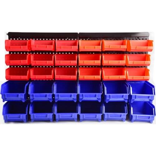 Wall-Mounted Storage Box Tool Parts Garage Unit Shelving Plastic Tool Case Hardware Screw Tool Organize Box ABS Bin Storage