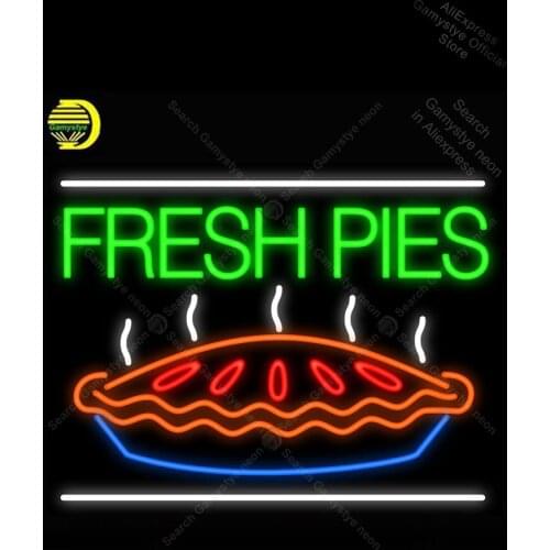 Fresh Pies NEON LIGHT SIGN Cups Neon Sign Decorate Restaurant Hotel BEER Mercury Lamps Custom Business Signs bud light neon sign