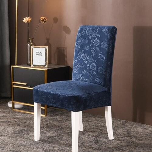 New European style chair cover elastic dining table and chair cover cover office banquet wedding chair back cover stool