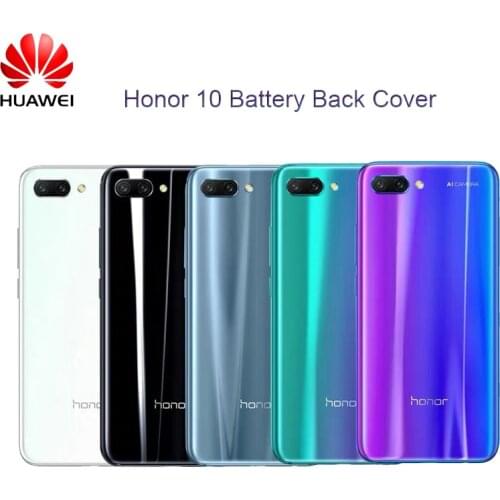 Original Glass Housing For Huawei honor 10 Battery Cover +Camera Lens Adhesive Sticker For Honor 10 Back Cover Replacement Parts