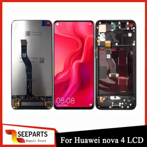 Original 6.4"For Huawei nova 4 LCD Screen Display + Touch Panel Digitizer Assembly For Huawei Nova4 lcd VCE-AL00 VCE-TL00 LCD