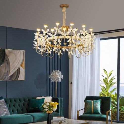 Postmodern Luxury Crystal LED Chandelier Creative Home Hanging Fixtures For Dining Living Room Bedroom Deco Chandelier Lighting