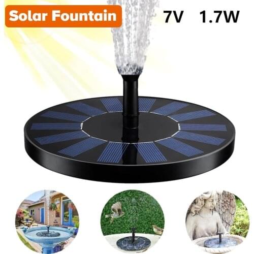 Solar Water Fountain Pool Pond Waterfall Fountain Garden Decoration Outdoor Bird Bath Solar Powered Fountain Floating Water