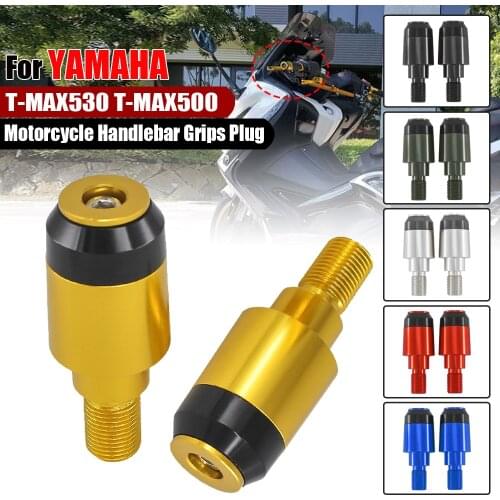 For YAMAHA TMAX 530 500 TMAX530 TMAX500 Motorcycle CNC Handlebar Grips End Sliders Handle Bar Counterweight Plug 2004- 2015 2016