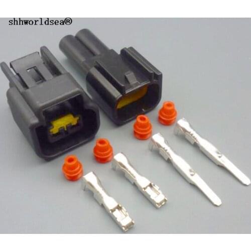 Shhworldsea 1sets FW-C-2F-B 2M-B 2 Pin Ignition Coil Wire Harness Female And Male Waterproof Auto Connector for Ford Focus