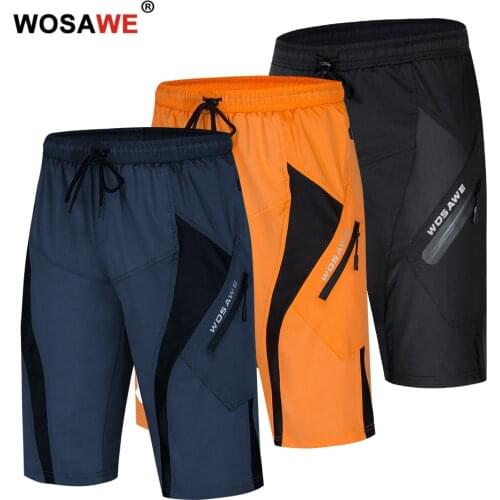 WOSAWE Downhill Cycle Shorts Loose Fit Outdoor Sports MTB Men Mountain Bike Bicycle Shorts Cycling Short Pants