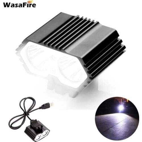 WasaFire 6000LM LED Bike Light Waterproof 2* XML T6 Bicycle Light USB Rechargeable MTB Headlight Outdoor Cycling Front Lamp