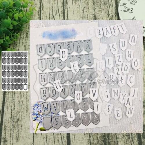 Letter label Metal Cutting Dies for Scrapbooking Steel Craft Die Cut Embossing Paper Card Album Stencil