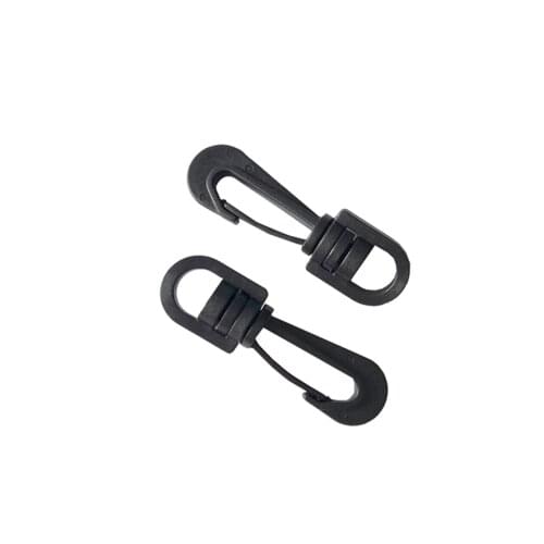 30pcs/Lot Black POM Plastic Spring Snap Clip Hooks Carabiner Paracord Strap Hooks Rotary Hooks Swivel Snap Hook