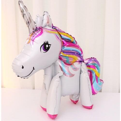 3D 57x53cm Unicorn Balloon for Birthday Party Baby Birth Foil Balloon