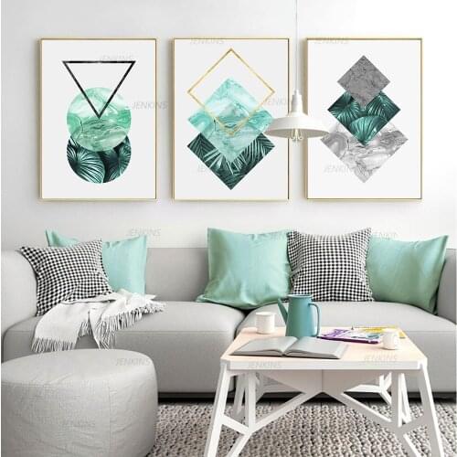 Botanical Poster Geometric Abstract Canvas Painting Minimalist Art Print Nordic Modern Wall Picture For Living Room Home Decor