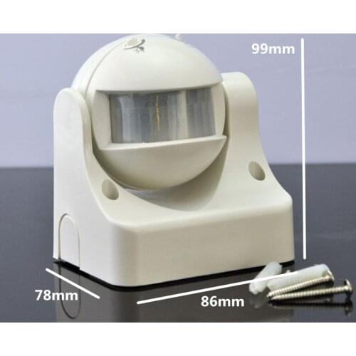 Hot sale 180 Degree Outdoor IP44 Security PIR Infrared motion sensor switch Detector Movement Switch waterproof dust-proof