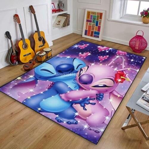 Disney Cartoon Lilo Stith Game Carpet Bathroom Non-slip Bedroom Living Room Simba Rug Indoor Mat kid Children Boys Girls Decor
