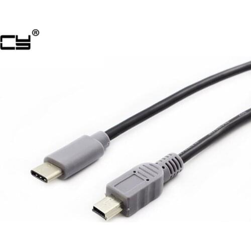 USB 3.1 Host OTG Type C Male to mini USB Type B Male Cable For Mobile Hard HUB Camera for Macbook & Google Chromebook 25cm 50cm