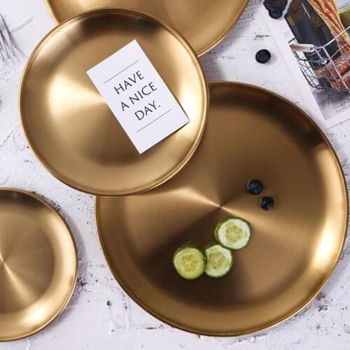 14/17/20/23/26cm Round Dining Plate Tableware Meat Dessert Pizza Dish Fruit Tray