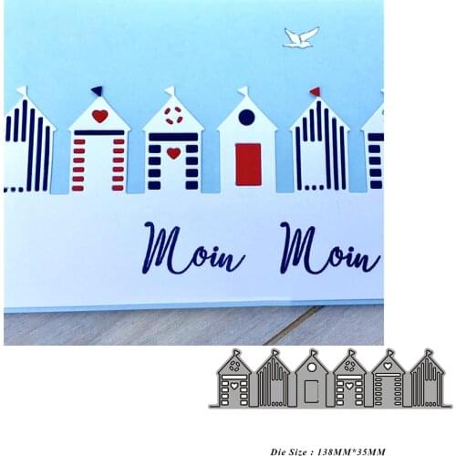 City Edge House 2021Metal Cutting Dies for DIY Scrapbooking Paper Cardmaking Decor Embossing Crafts No Stamp Curlicue Stencil