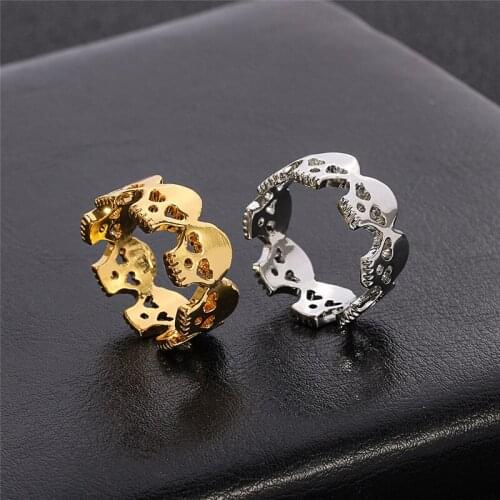 Mens Calvarium Skull Ring Gothic Zinc Alloy Biker Ring Motorcycle Band Hip Hop Street Unisex Jewellery Wholesale