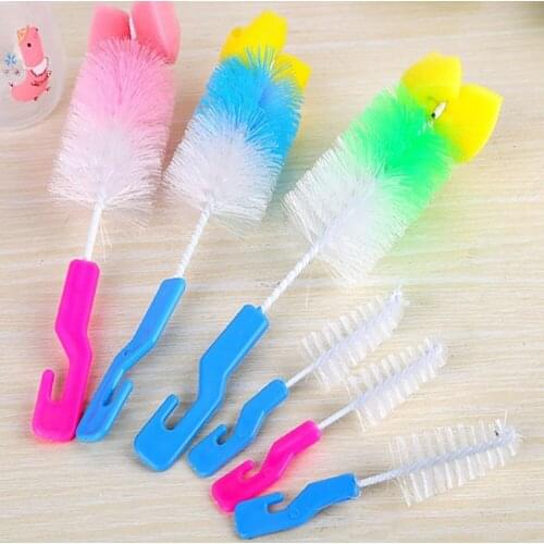 Baby Bottle Brush Set Clean Bottle Upright Nylon Brush Outfit Baby Milk Bottle Bscourer Brush cepillo de limpieza para botellas