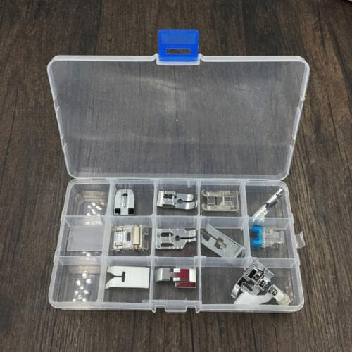11pcs presser Feet set with box for sewing machine zipper FOOT Bearing Wheel Presser Feet Industrial Sewing Machines