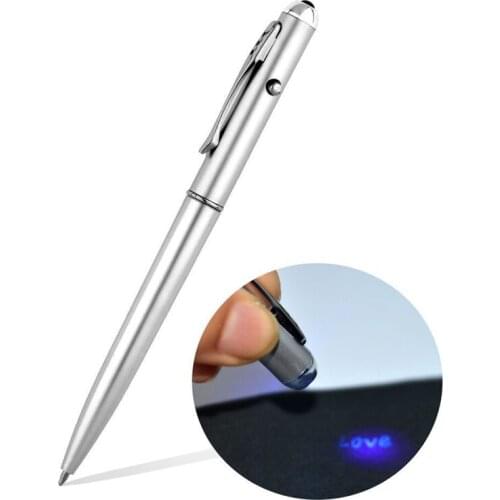 Office Supplies Material Escolar School Supplies Invisible Ink Pen with Uv Light Magic Secret Ballpoint Wholesale