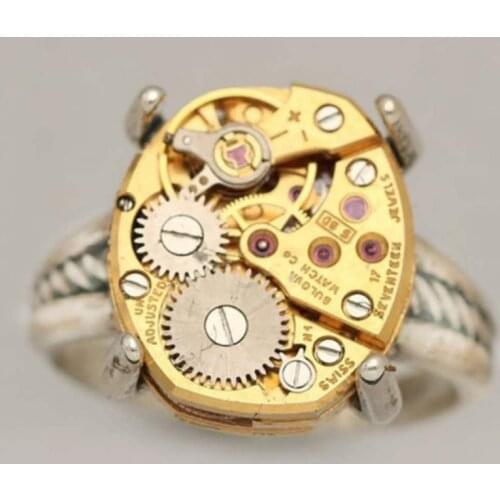 Precision Mechanical Disc Design Gear Rings For Men Metal Punk Jewelry Vintage Fashion Gold/Silver Color Ring Halloween Gifts