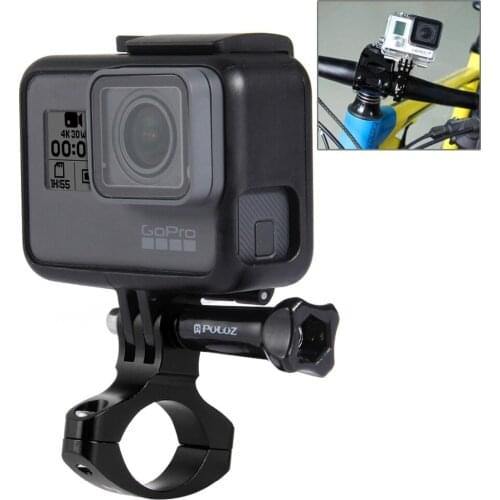 PULUZ for Go Pro Accessories Bicycle Aluminum Handlebar Adapter Mount for GoPro HERO5 HERO4 Session HERO 5 4 3+ SJCAM SJ4000