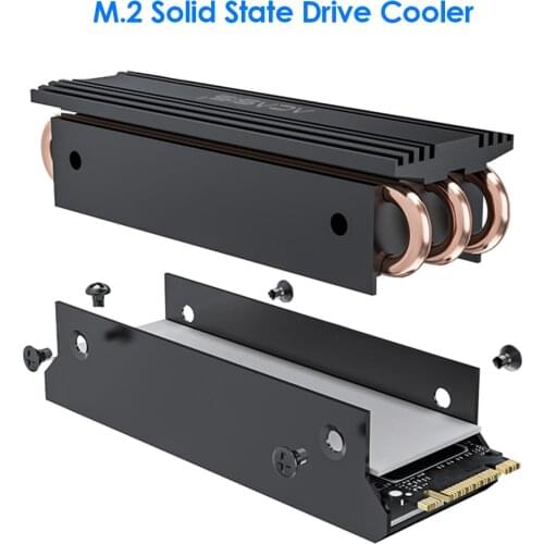 Aluminum alloy+ Copper M.2 SSD Heatsink NVME 2280 Solid State Hard Disk Drive Radiator Cooler for Desktop PC Computer Cooling