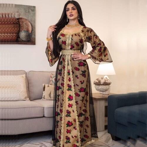 Ramadan Arab Dubai Islamic Clothing Eid Mubarak Muslim Abaya Dress Fashion Women Turkey Patchwork Embroidery Indian Kaftan Dress