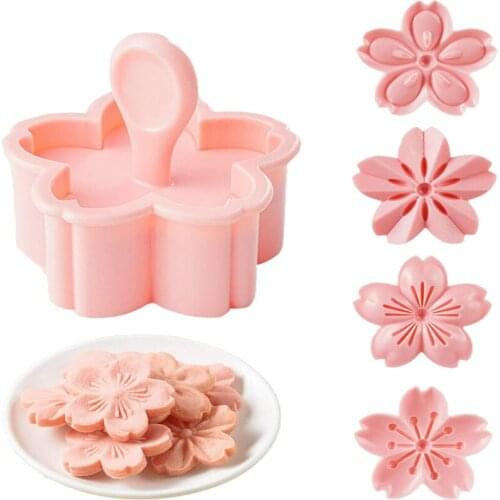 Sakura Cookie Mold Cherry Blossom Powder Biscuit Mold Cookie Plunger Cutter Pastry Decor DIY Fondant Baking Tool Kitchen Tool